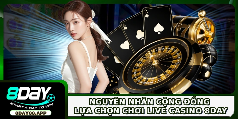Nguyên nhân cộng đồng lựa chọn chơi Live Casino 8DAY