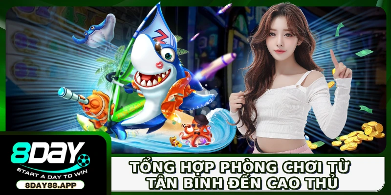 Bắn Cá Thần Tài - Game 3D Giải Trí Săn Thưởng Cực Chất 3 Tổng hợp phòng chơi từ tân binh đến cao thủ